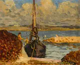 Charles Vincent Lamb, TURF BOAT AT CARRAROE, COUNTY GALWAY