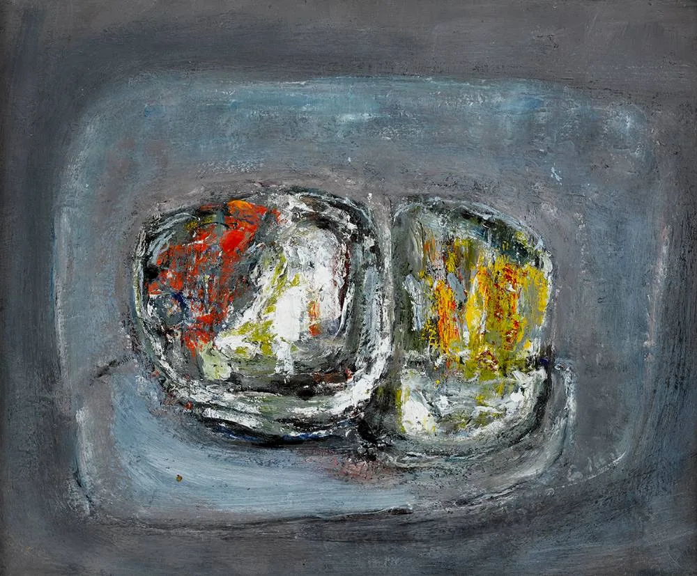 Patrick Collins, APPLES, 1961, oil on board