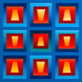 Francis Tansey, SMOULDERING RED IN ASYMMETRIC BLUE