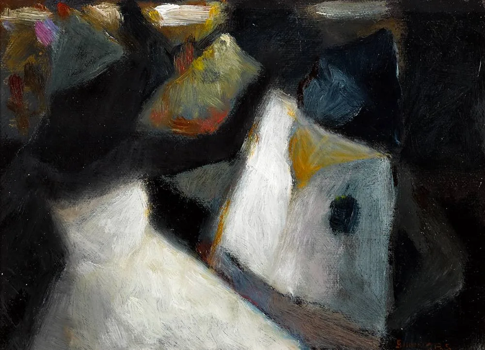 DANCING FORM III by John Shinnors, oil on canvas, sold Sep 2021