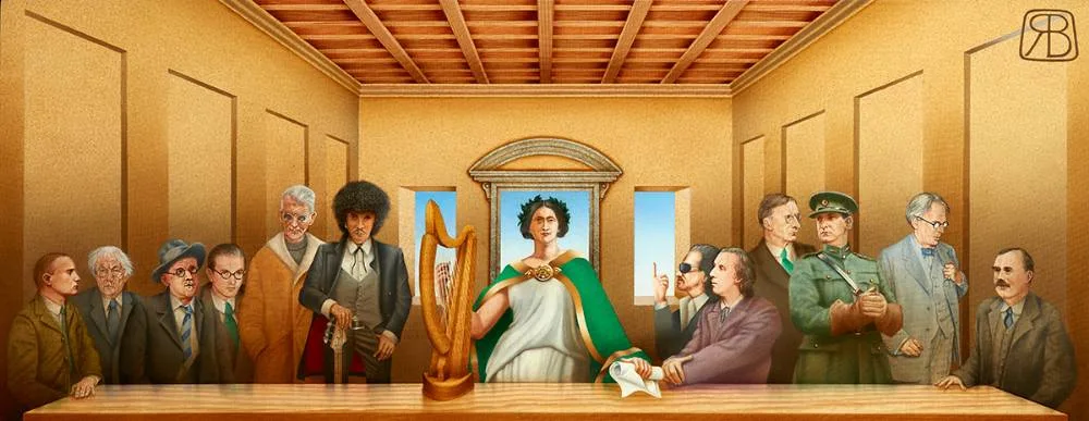 CATHLEEN'S SUPPER by Robert Ballagh, oil on canvas, sold Sep 2021