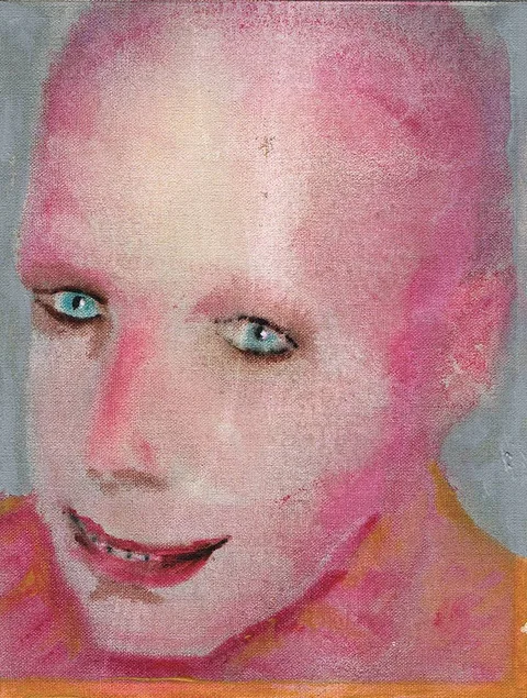 David Bowie, HEAD, acrylic on canvas; (unframed)