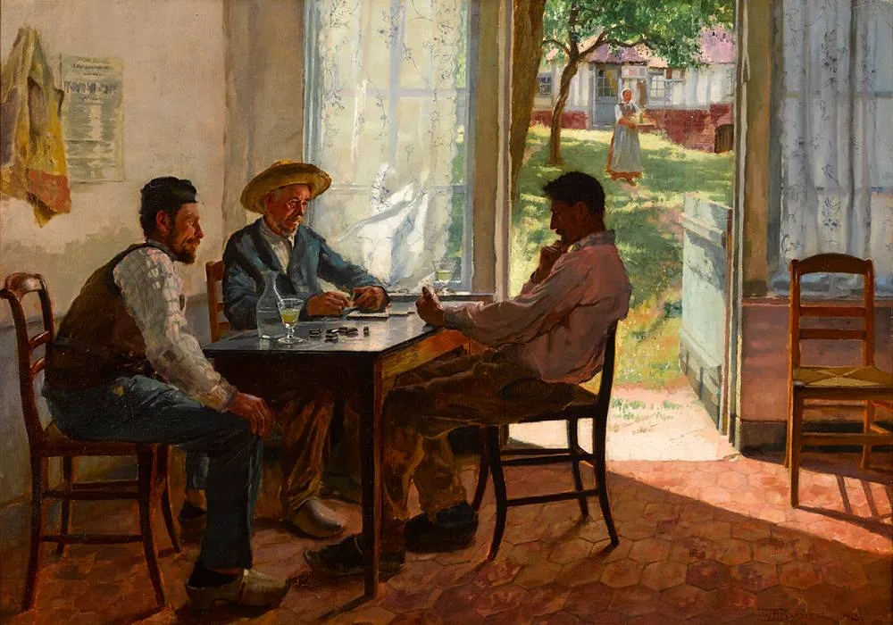 William Henry Bartlett, A GAME OF DOMINOES, BRITTANY, 1893, oil on canvas