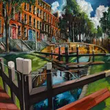 Gerard Byrne, TERRACED HOUSES BY THE CANAL, DUBLIN