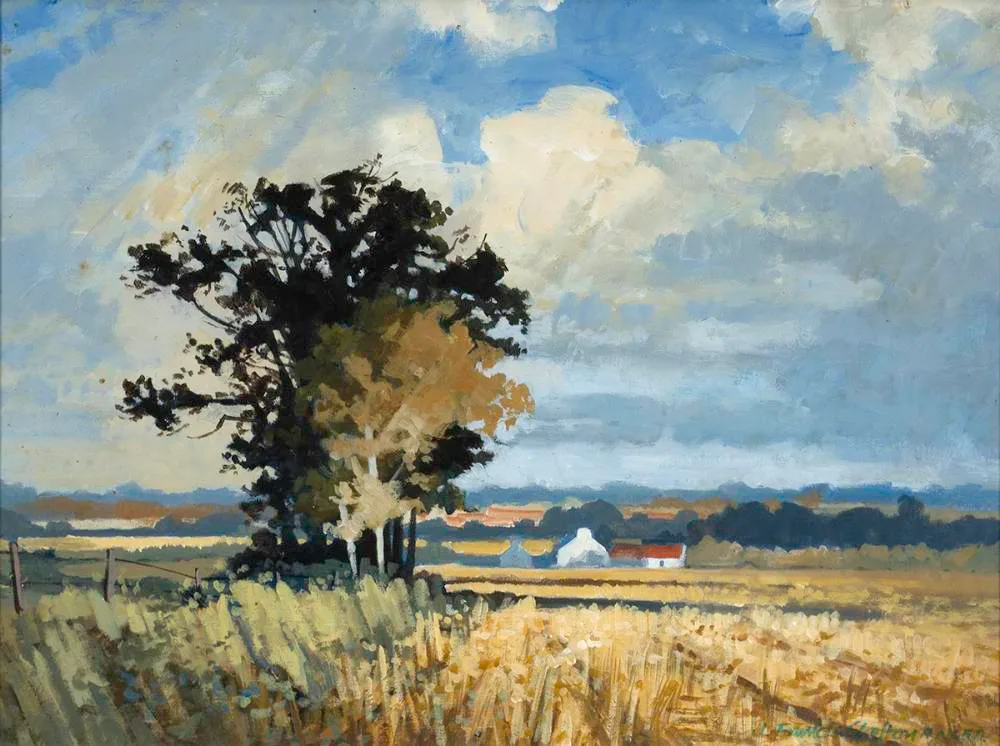 EVENING LIGHT, COUNTY MEATH by John Francis Skelton, oil on board, sold Jun 2021