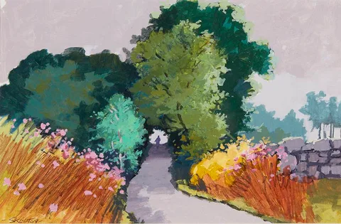 KELLS, COUNTY MEATH by John Skelton, acrylic on paper, sold Jun 2021