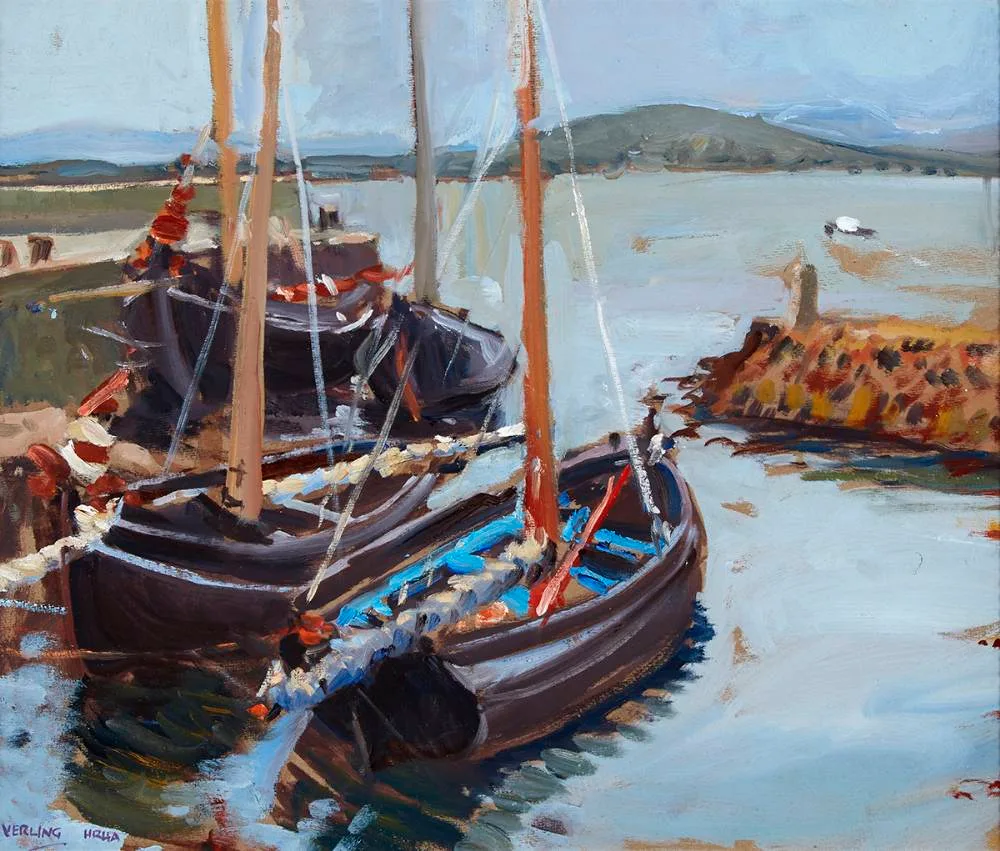 HOOKERS by Walter Verling, oil on board, sold Jun 2021