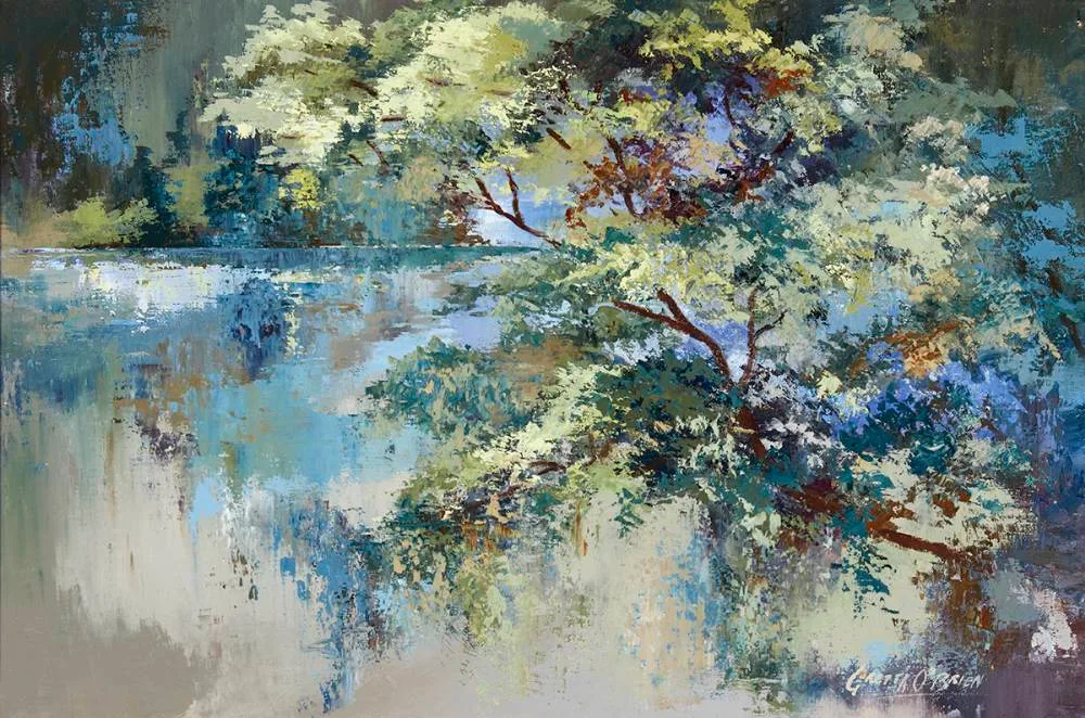 Gretta O'Brien, LAKE SCENE, oil on canvas