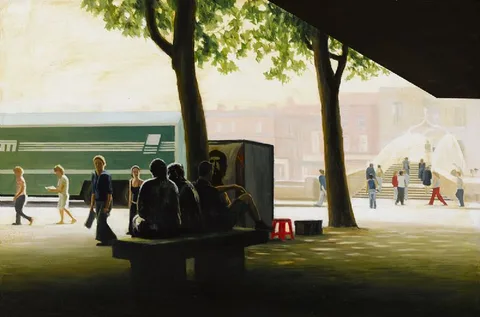 John Hearne, ORMOND QUAY, DUBLIN, oil on panel