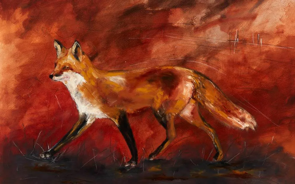THE CUNNING MR FOX by Michael Smyth, 2012, oil, pencil and watercolour on paper, offered Jun 2021