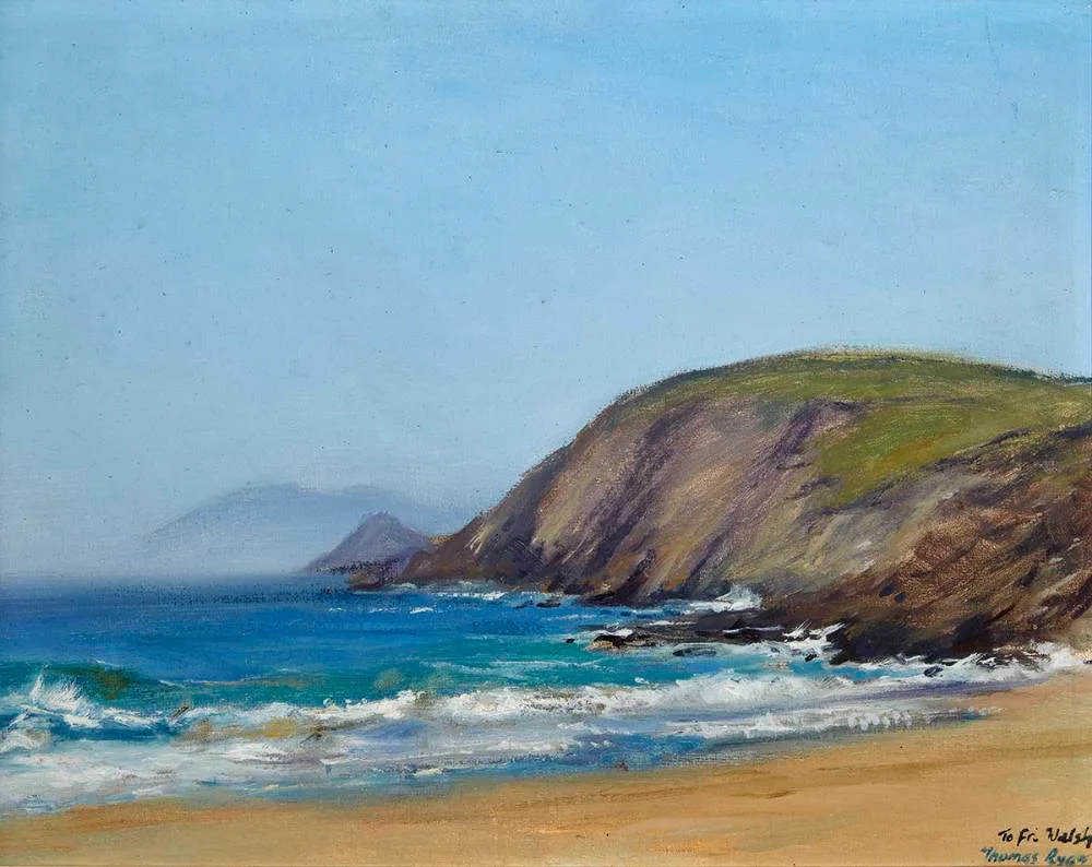 CUMINÓL, COUNTY KERRY by Thomas Ryan, 1962, oil on board, sold Jun 2021