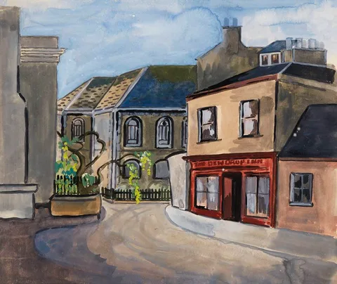 THE DEW DROP INN, COUNTY CORK by Sylvia Margaret Phillips, watercolour and gouache, sold Jun 2021