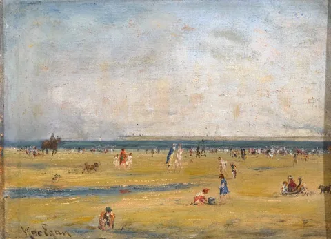 Darius Joseph MacEgan, MERRION STRAND, DUBLIN, oil on board