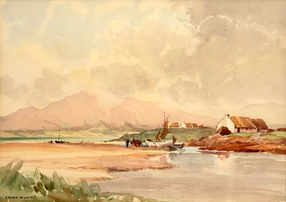Frank Murphy, NEAR ROUNDSTONE, COUNTY GALWAY, watercolour