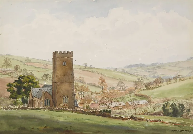 ASHCOMBE, SOUTH DEVON by Frank Egginton, watercolour, sold Jun 2021