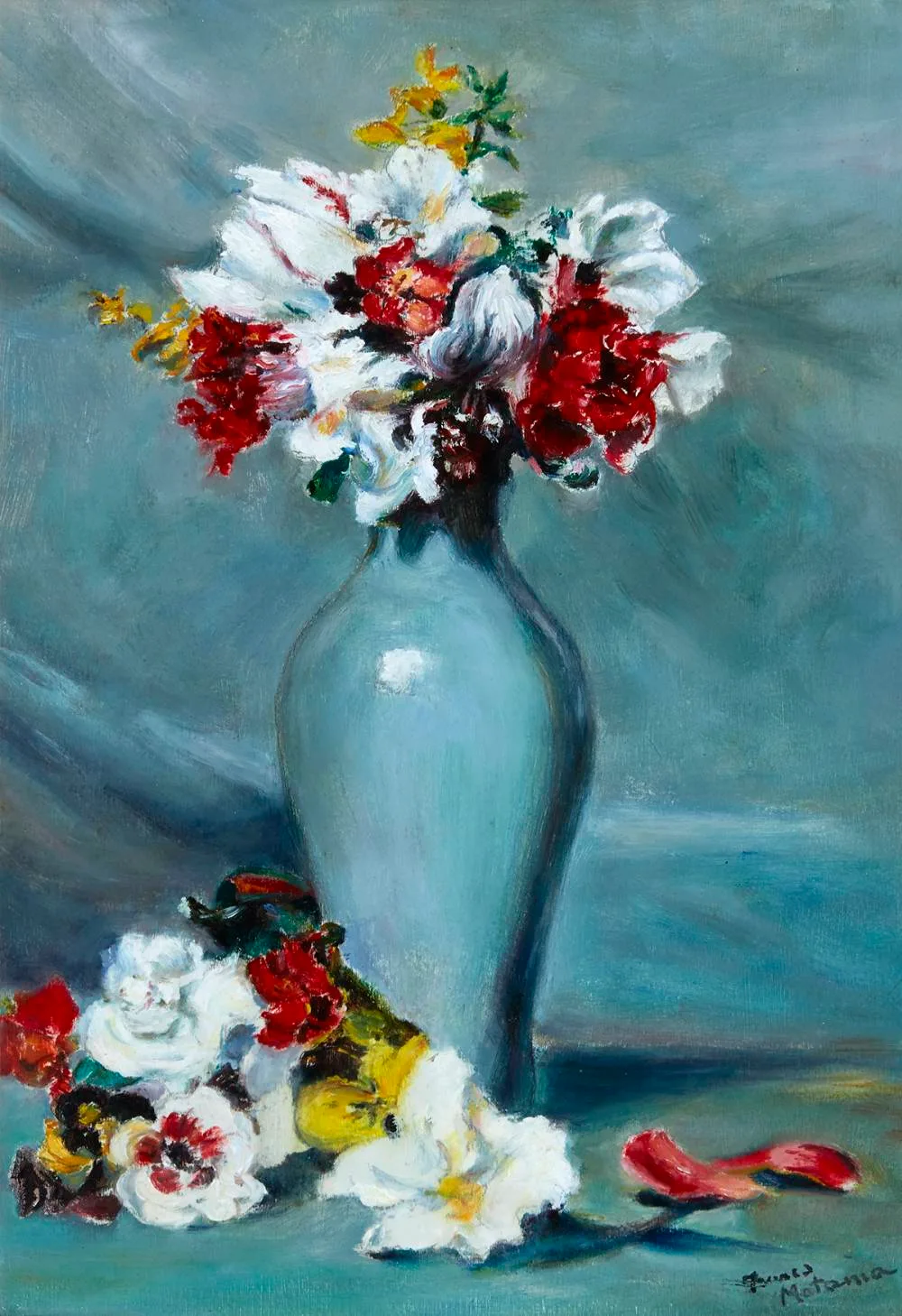 Franco Matania, A SPLASH OF COLOUR, oil on board