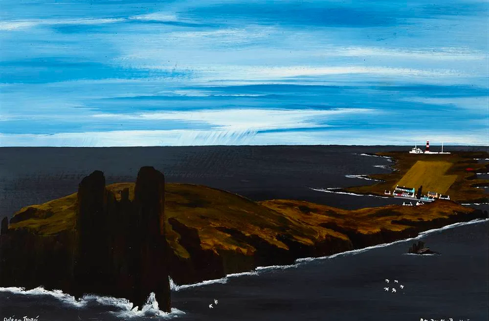 TORY ISLAND, COUNTY DONEGAL by Patsy Dan Rodgers, oil on board, sold Jun 2021