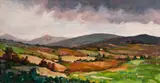Nuala Stephenson, LANDSCAPE WITH MOUNTAINS IN THE DISTANCE