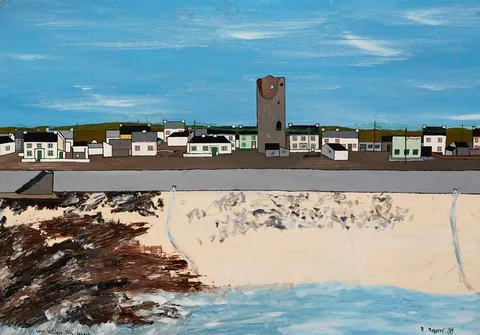 TORY ISLAND, COUNTY DONEGAL by Ruairi Rodgers, 1979, oil on board, offered Jun 2021