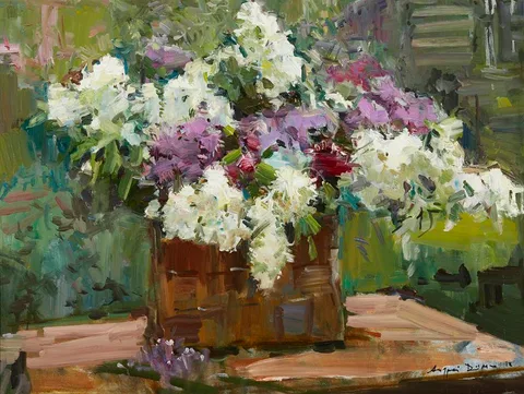 Andrey Demin, LILAC, 2017, oil on canvas