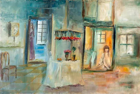 HOME ALONE by Paul Fogarty, 2007, oil on canvas, sold Jun 2021