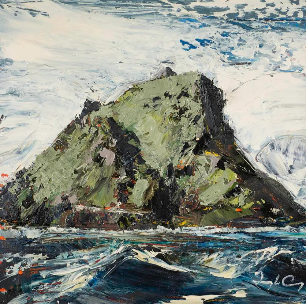 Donagh Carey, SKELLIG III, oil on board
