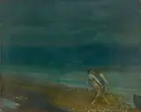 George Russell, MOONLIGHT SCENE WITH TWO FIGURES ON A SHORE