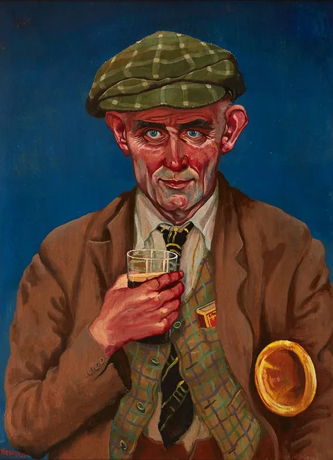 Harry Kernoff, CAPTAIN DOYLE, BUGLER, GAP OF DUNLOE, KILLARNEY, 1944, oil on board