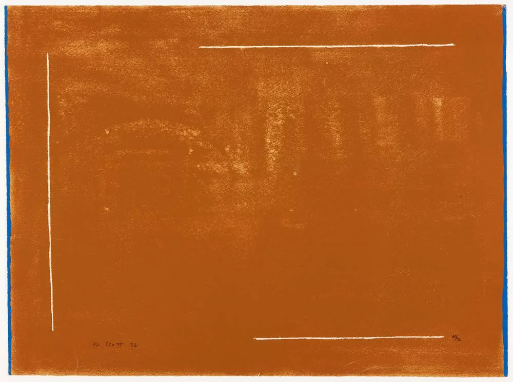 William Scott, BROWN FIELD DEFINED, 1972, screenprint (no. 40 from an edition of 72)