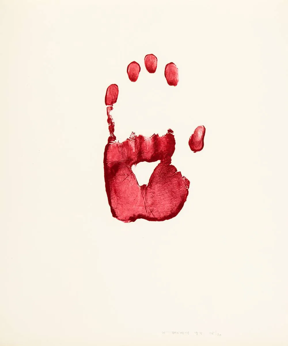 HAND by Louis le Brocquy, 1971, lithograph on hand made rag paper (no. 50 from an edition of 70) lithograph on handmade rag paper;, sold May 2021