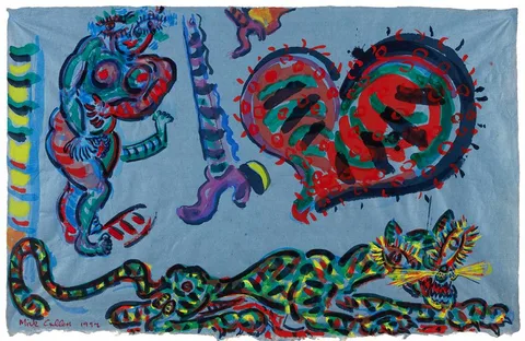 EMERALD TIGER WITH HEART by Michael Cullen, 1997, watercolour, offered May 2021