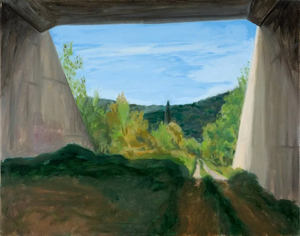 VIEW FROM UNDERPASS V by Eithne Jordan, oil on linen, sold May 2021