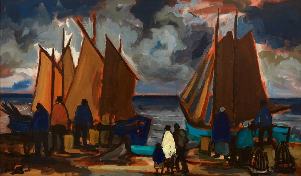 LITTLE HARBOUR by Markey Robinson, oil on board, sold May 2021