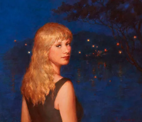 Dmitry Lisichenko, MIDNIGHT (TOWARDS DUBLIN BAY FROM HOWTH), oil on canvas