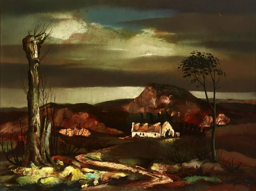 Daniel ONeill, LANDSCAPE, COUNTY DOWN, c. 1955, oil on board