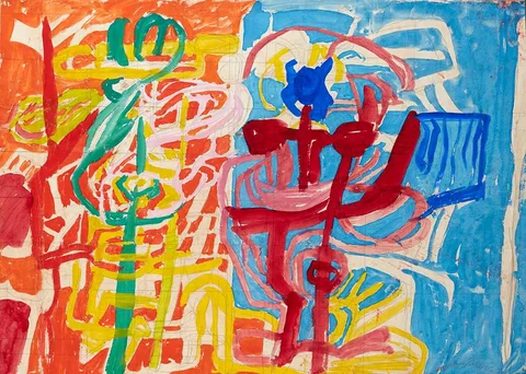 Gerald Wilde, SERIES B # 61, 1955, gouache