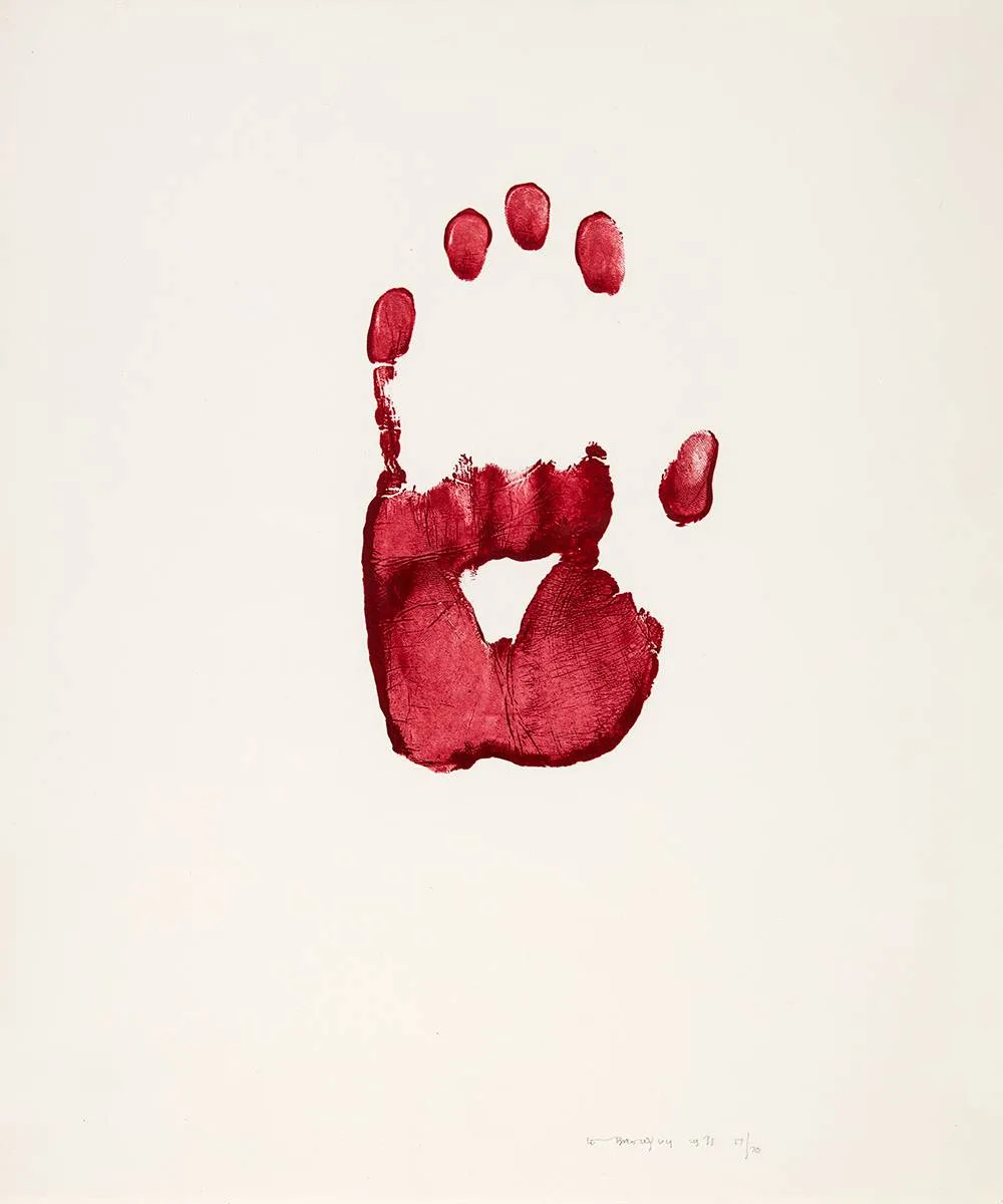 HAND by Louis le Brocquy, 1971, lithograph on hand made rag paper (no. 50 from an edition of 70) lithograph on handmade rag paper;, sold Mar 2021