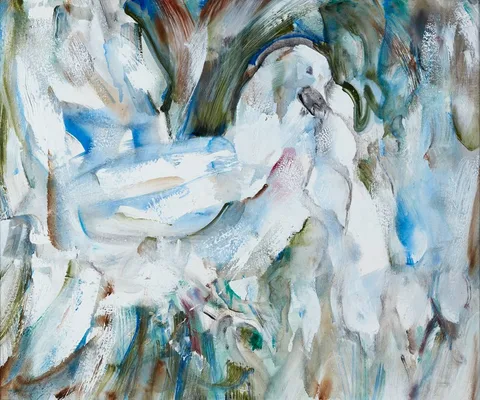 Louis le Brocquy, DOVES, 1993-4, oil on canvas