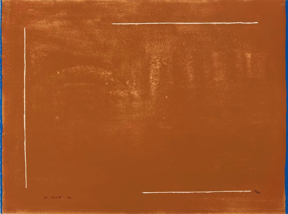 BROWN FIELD DEFINED by William Scott, 1972, screenprint (no. 56 from an edition of 72), sold Mar 2021