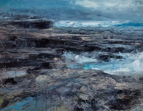 Donald Teskey, COASTAL REPORT IV - DOWNPATRICK HEAD, COUNTY MAYO, 2016, acrylic on paper