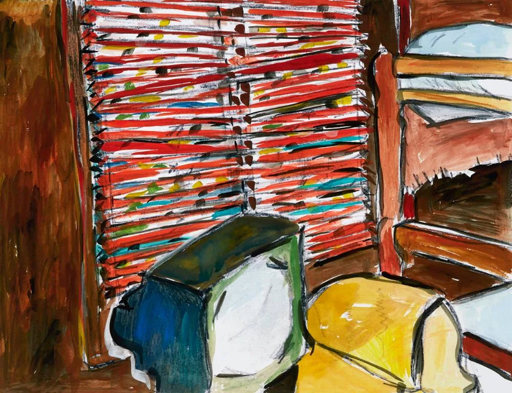 LAKESIDE CABIN, 2008 [DRAWN BLANK SERIES] by Bob Dylan, giclée print on Hahnemüle Museum etching paper; (no. 171 from 295); (unframed), sold Mar 2021