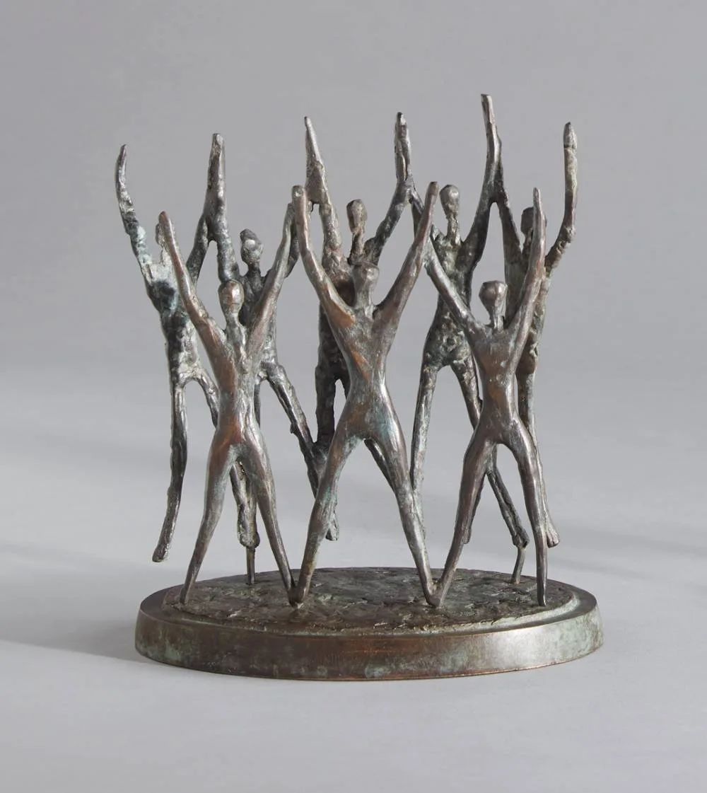SHARE THE FEELING by John Behan, 2003, bronze; (no. 9 from an edition of 100), sold Mar 2021