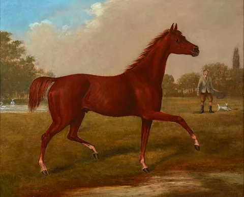 Samuel Spode, PRANCING HORSE, c. 1830, oil on canvas