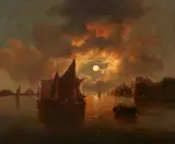 Johan Jongkind, SHIPS IN MOONLIGHT