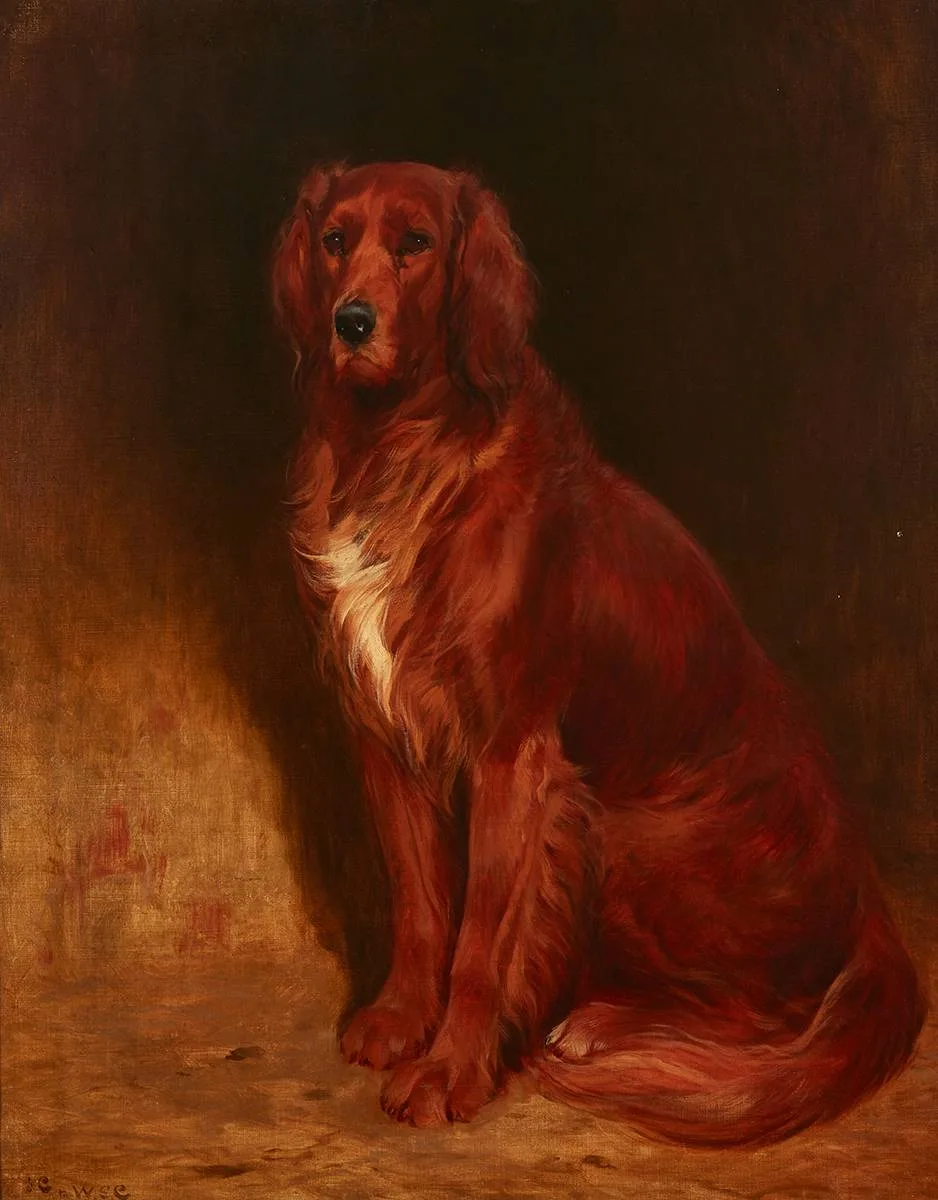 RED SETTER by John Charlton, 1901, oil on canvas, offered Mar 2021