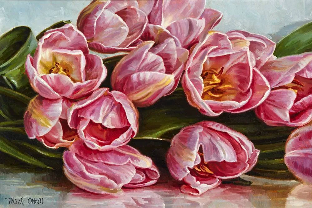PALACE PINKS by Mark O'Neill, oil on board, sold Mar 2021