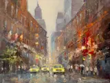 Colin Gibson, TAXIS, TWILIGHT RAIN, NEW YORK