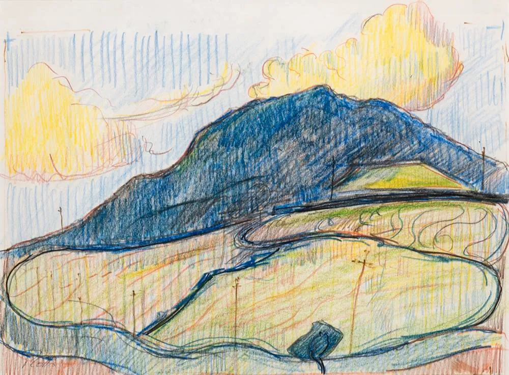 WICKLOW MOUNTAINS by Peter Collis, pastel, offered Mar 2021
