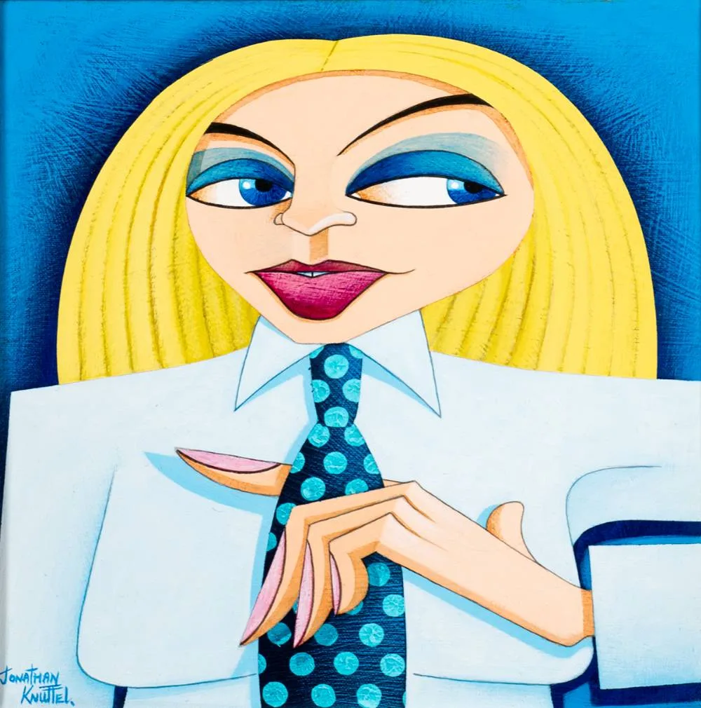 Jonathan Knuttel, I MEAN BUSINESS, oil on canvas