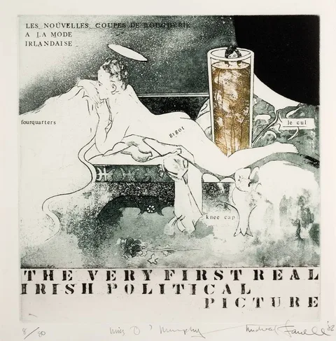 Micheal Farrell, MISS O'MURPHY, 1982, etching with aquatint; (no. 8 from an edition of 80)